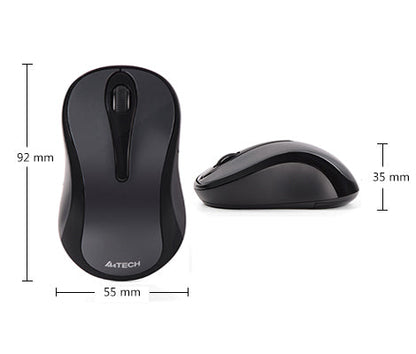 A4Tech G3-280NS 1200 DPI Glossy Grey Silent Click Office Mouse
