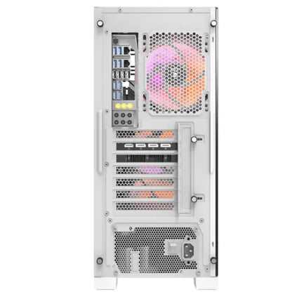 Darkflash DK361 Hexagon Mesh ATX PC Case – White
