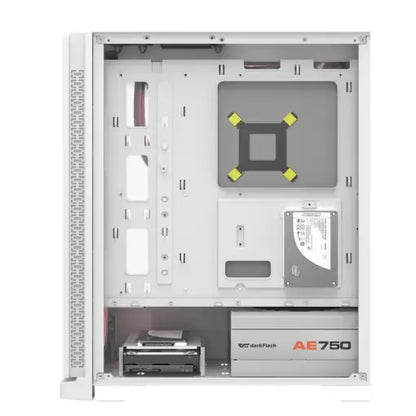 Darkflash DK361 Hexagon Mesh ATX PC Case – White