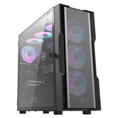 DarkFlash DK431 RGB Mid-Tower ATX PC Case - Black