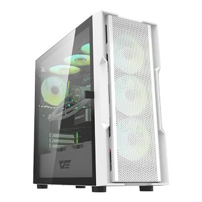 DarkFlash DK431 RGB Mid-Tower ATX Pc Case - White