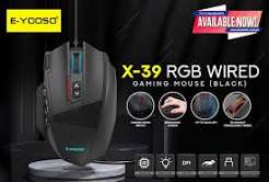 E-Yooso X-39 Pro Wired Gaming Mouse - Black RGB