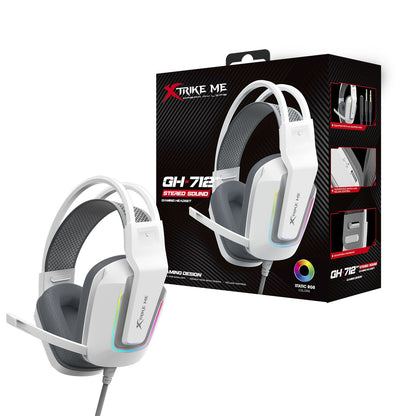 XTRIKE ME GH712 RGB GAMING HEADSET WITH NOISE REDUCTION MICROPHONE BLACK