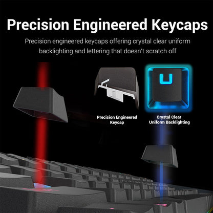 Redragon K599 KRS DEIMOS RGB Wireless Mechanical Gaming Keyboard with Red Switches (Black)