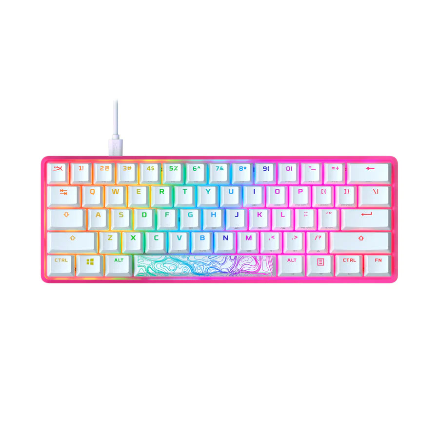 HyperX Alloy Origins 60 Mechanical Gaming Keyboard 60% Compact Size Red Switches White Edition OPEN BOX