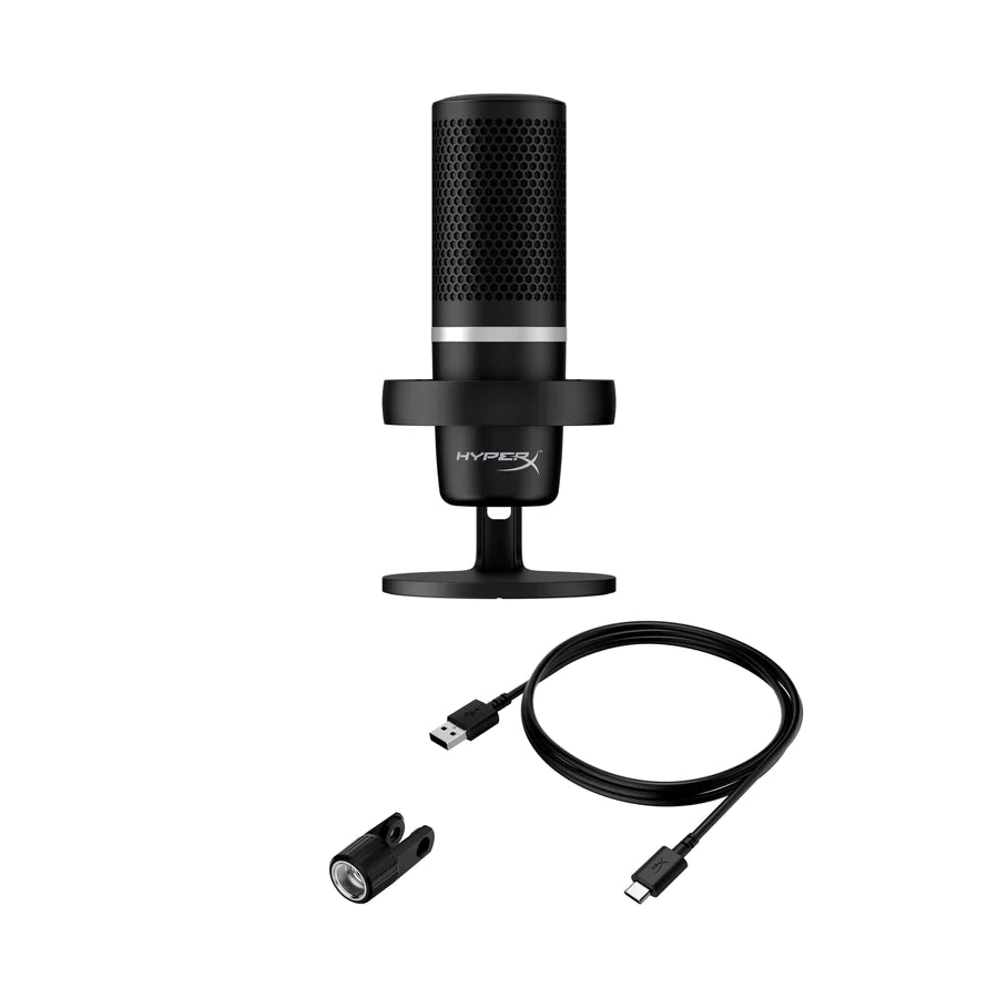 HyperX DuoCast USB Microphone with RGB Lighting with For PC PS4 PS5 OPEN BOX NEW Mac Streamlabs OBS OBS Studio and XSplit