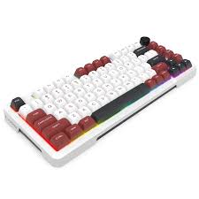 E-Yooso Z-82 Mechanical Keyboard - White Black Red