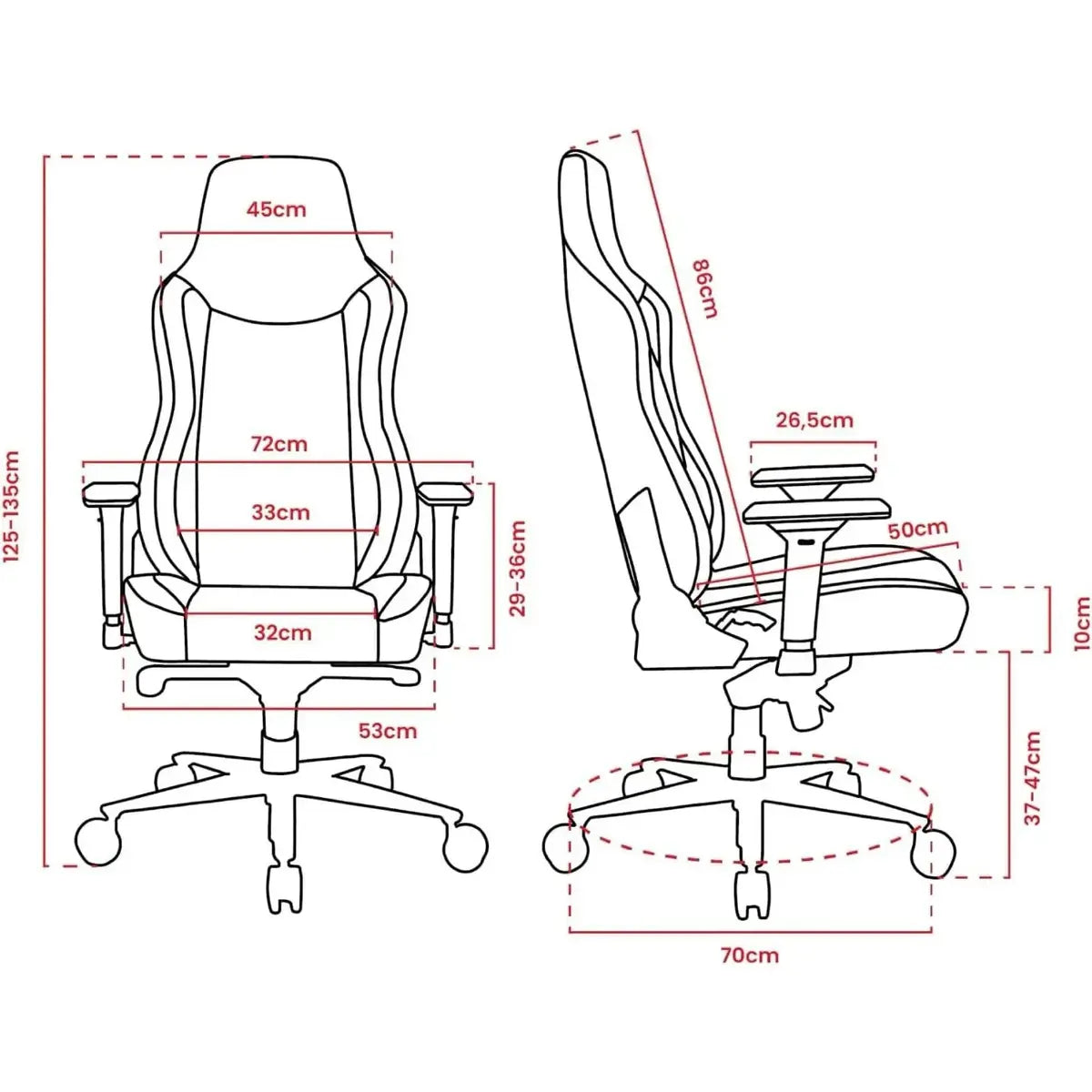 Arozzi Vernazza Supersoft Premium Ergonomic Gaming Office Chair, Pure Black