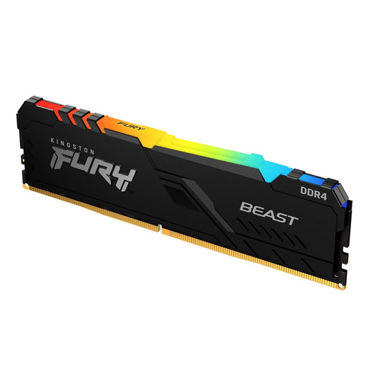 Kingston FURY Beast DDR4 RGB16GB 3200MHz Gaming RAM Memory Module CL16 Desktop Memory Single Module Infrared Syncing Intel XMP AMD Ryzen