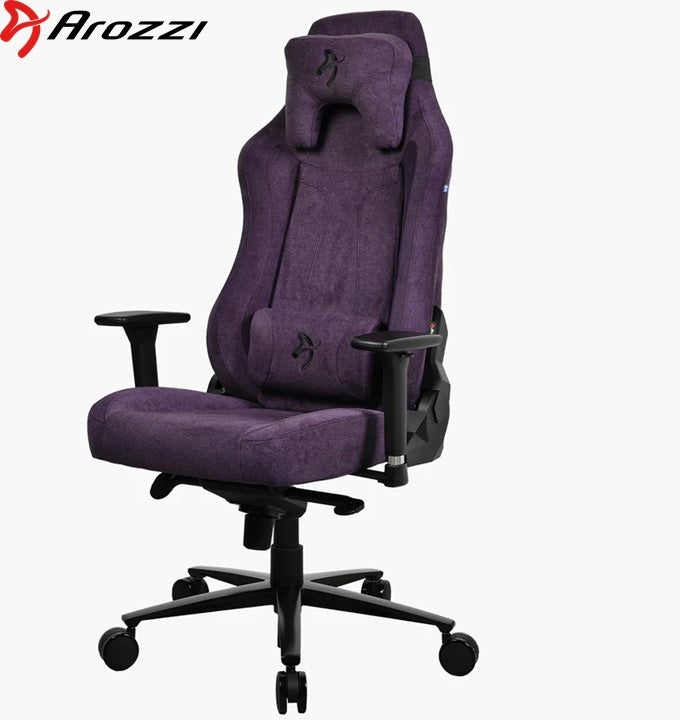 Arozzi Vernazza Soft Fabric Comfort Stylish Design Gaming Chair Purple