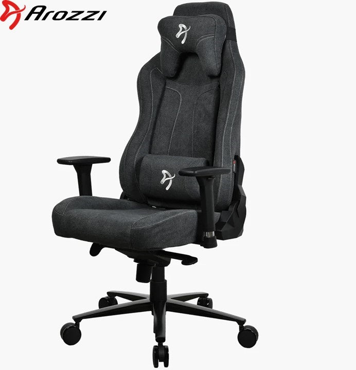 Arozzi Vernazza Soft Fabric Comfort Stylish Design Gaming Chair Dark Grey