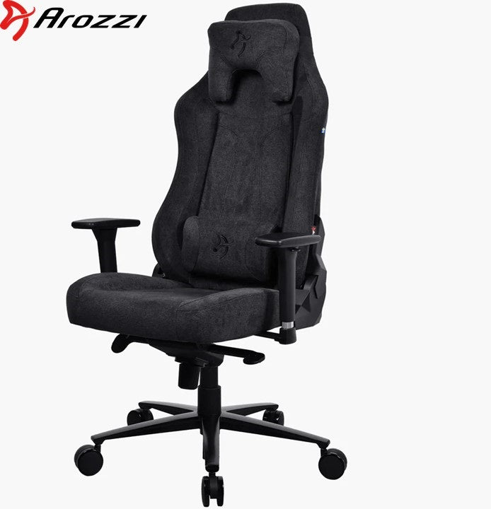 Arozzi Vernazza Soft Fabric Comfort Stylish Design Gaming Chair Pure Black