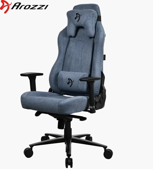 Arozzi Vernazza Soft Fabric Comfort Stylish Design Gaming Chair Blue