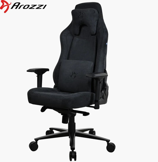 Arozzi Vernazza SuperSoft Fabric Maximum Support Comfort Gaming Chair Pure Black