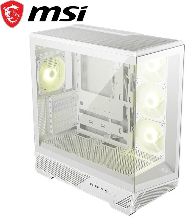 MSI MAG MAG PANO 130R PZ Tempered Glass Gaming Casing White