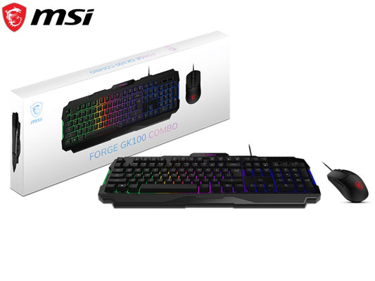 MSI FORGE GK100 Wired Gaming Mouse and Keyboard Combo