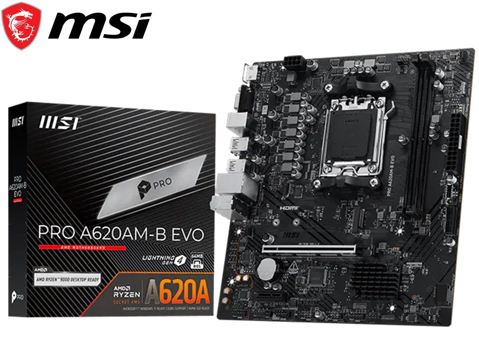 MSI PRO A620AM-B EVO AMD Gaming Motherboard