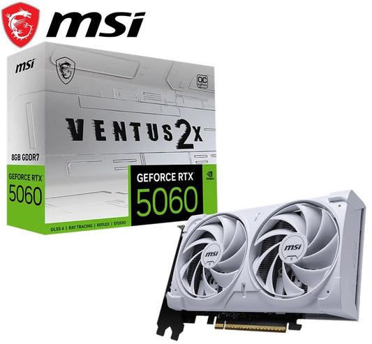 MSI GeForce RTX 5060 8G VENTUS 2X OC Gaming Graphics Card White