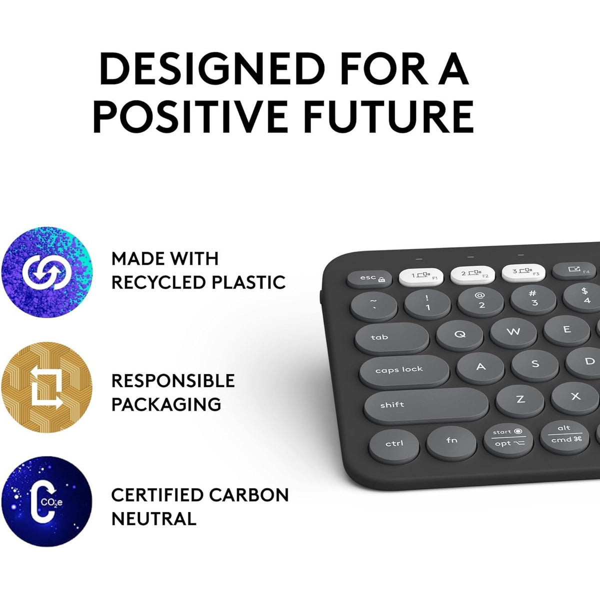 Logitech K380s Pebble Keys 2 Bluetooth Wireless Keyboard