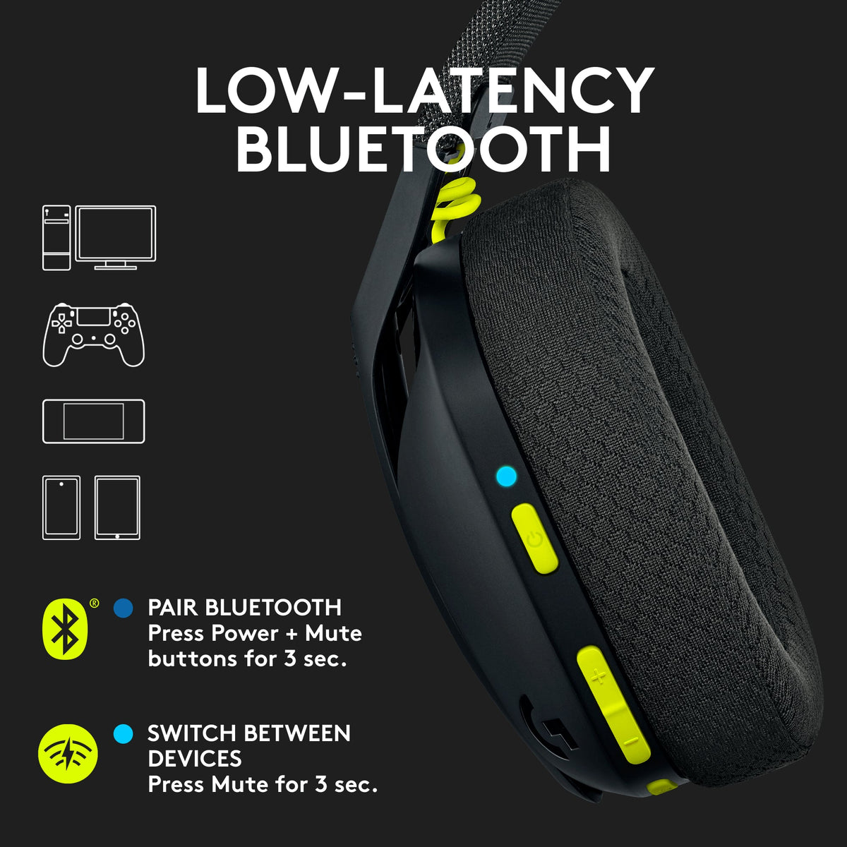 Logitech G435 LIGHTSPEED Wireless Gaming Headset