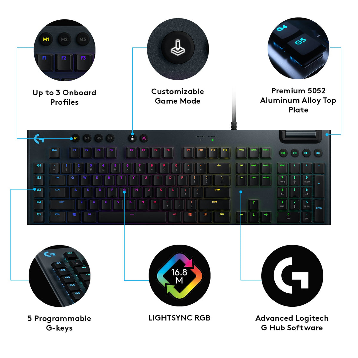 Logitech G813 LIGHTSYNC RGB Mechanical Gaming Keyboard
