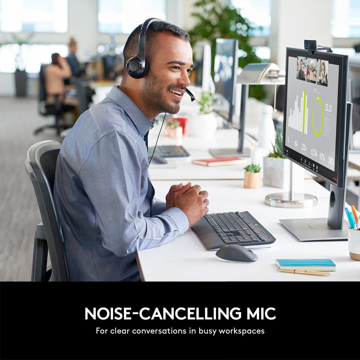 Logitech H390 USB Headset with Noise-Cancelling Mic