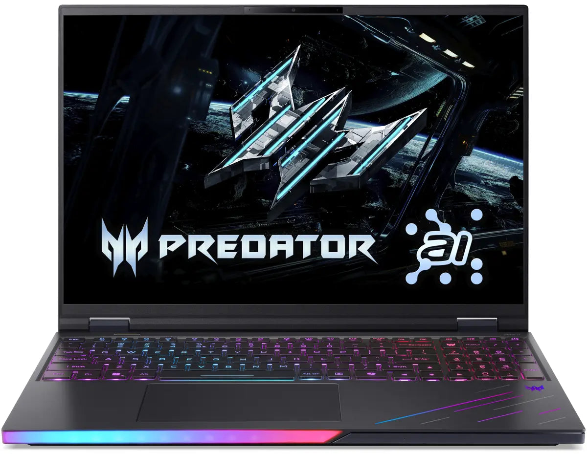 Acer Predator Helios 16 AI PH16-73-95Q8 Gaming Laptop Intel Core Ultra 9 275HX, 64GB DDR5, 2TB SSD, NVIDIA RTX 5090 24GB Graphics, 16" WQXGA OLED 240Hz, Windows 11 Home, Black, 2 Year Acer Official Local Warranty