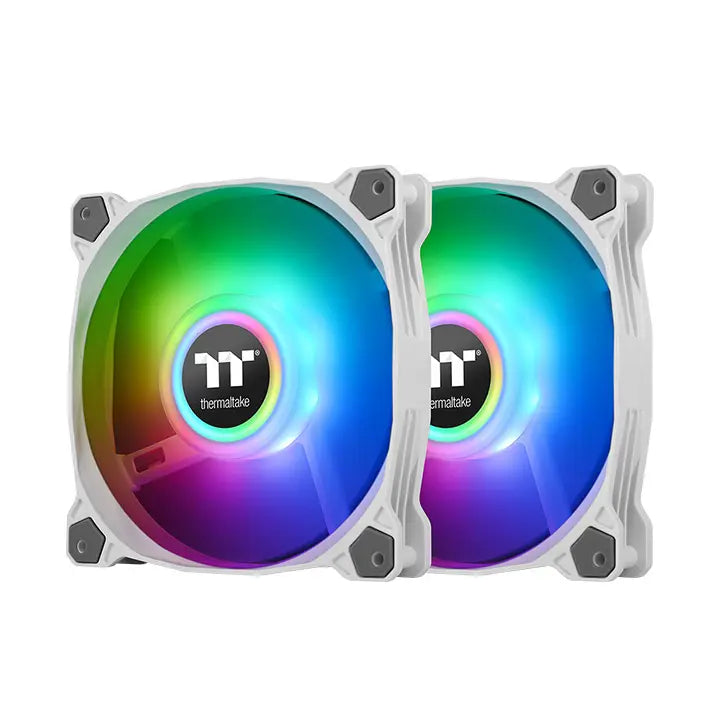 Thermaltake Pure Duo 12 120mm ARGB Sync Radiator Fan 2-Pack White