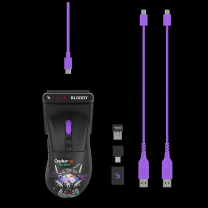 R73 Ultra Duo Dual Mode Wireless Gaming Mouse - Cypher Ghost