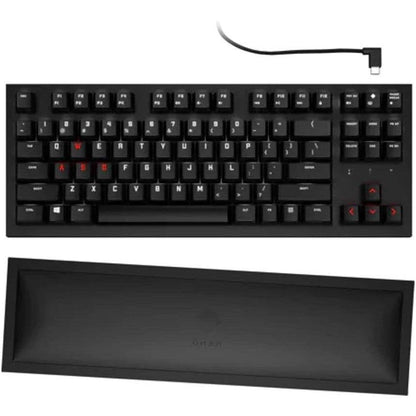 HP Omen Spacer TKL Wireless Gaming Keyboard White and Red Backlit Box Packed with Wrist Rest