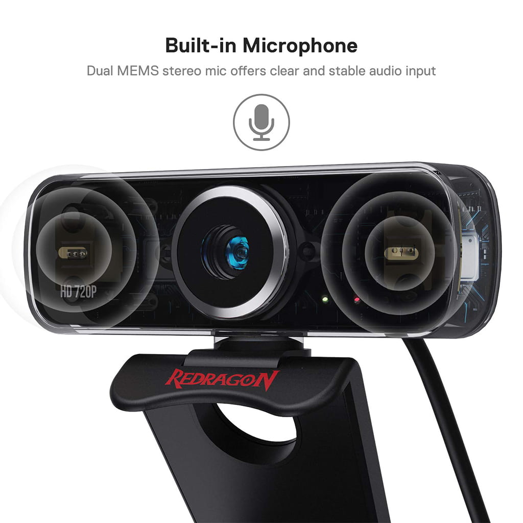 Redragon GW600 720P HD Dual MEMS Microphone Webcam