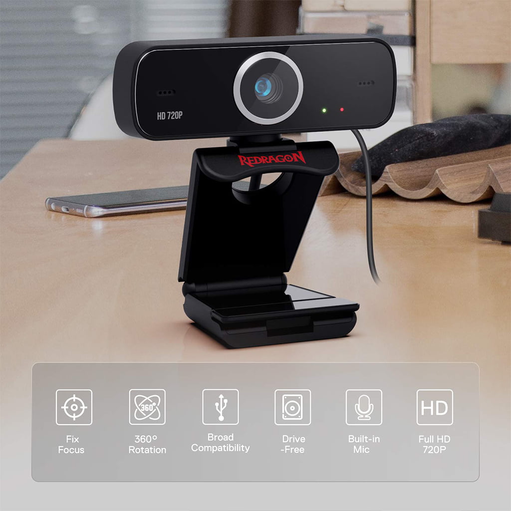 Redragon GW600 720P HD Dual MEMS Microphone Webcam