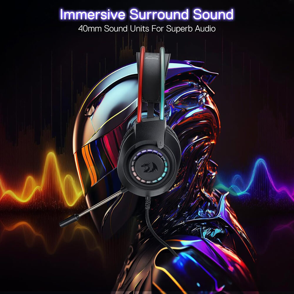 Redragon H231 SCREAM Wired Gaming Headset (Black)