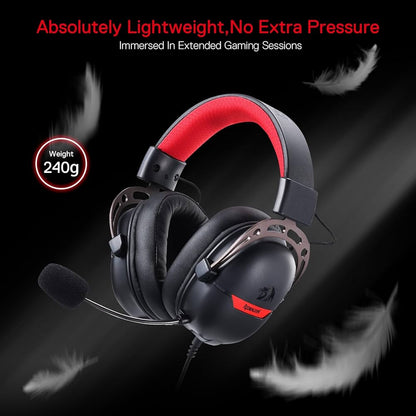 Redragon H376 AURORA USB Wired Gaming Headset (Black)