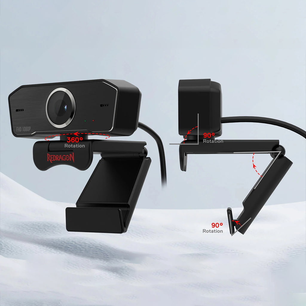 Redragon GW800 1080P Stereo Sound 360° Wired Webcam