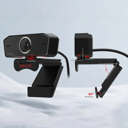 Redragon GW800 1080P Stereo Sound 360° Wired Webcam