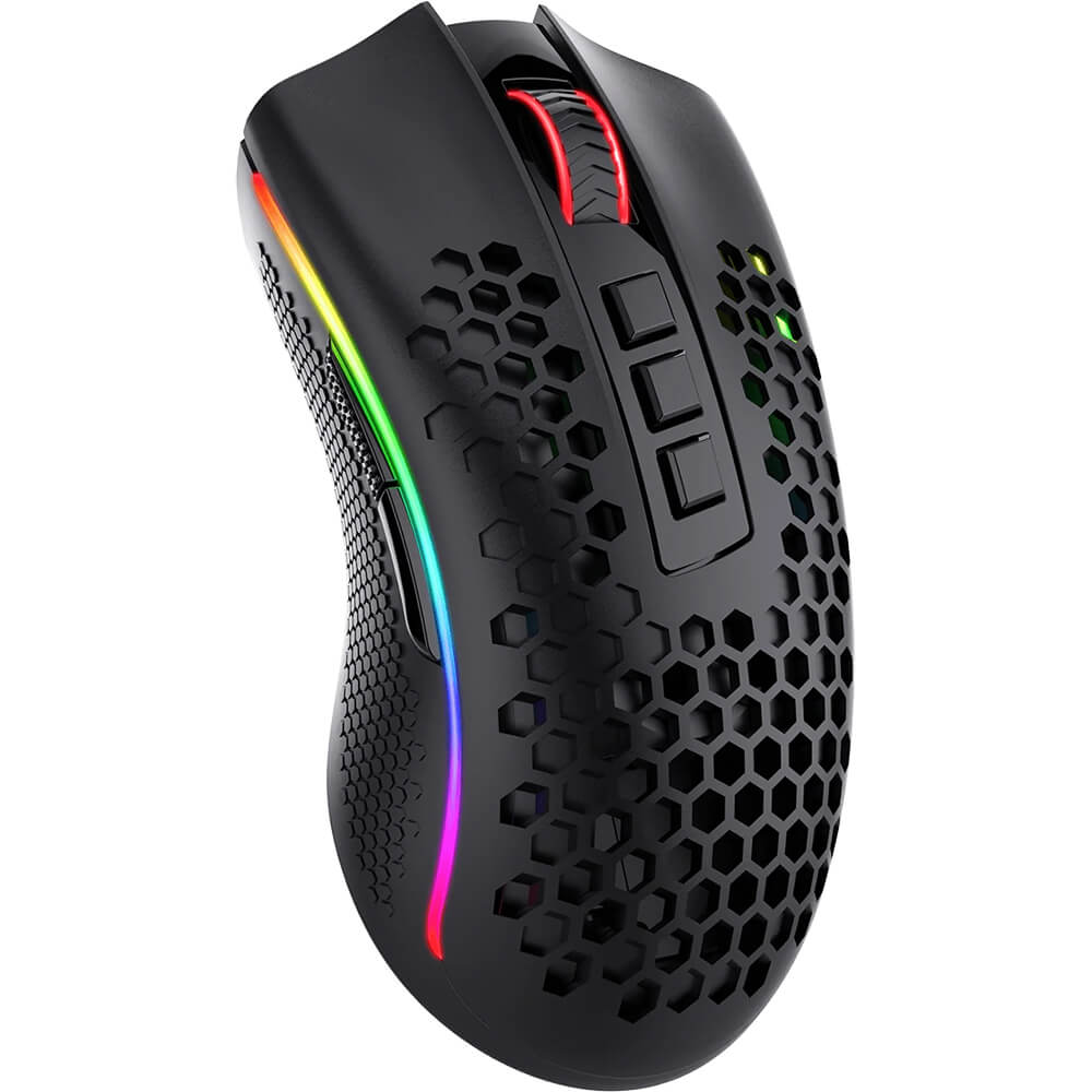 Redragon M808-KS STORM PRO RGB Wireless Gaming Mouse, 16000 DPI (Black)