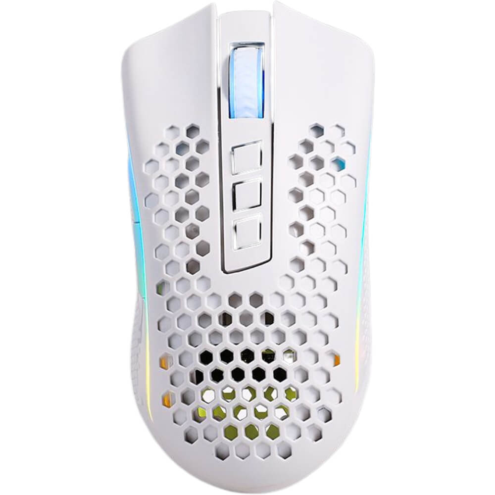 Redragon M808W-KS STORM PRO RGB Wireless Gaming Mouse, 16000 DPI (White)