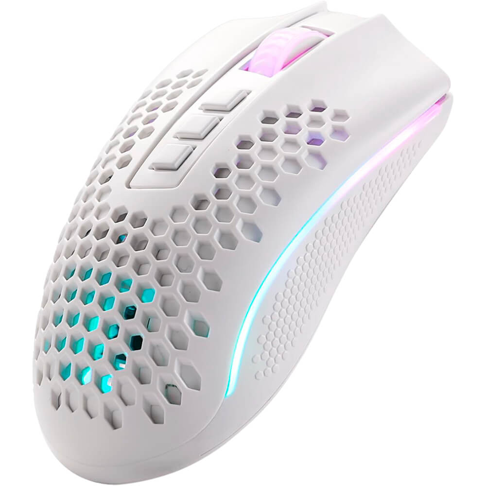 Redragon M808W-KS STORM PRO RGB Wireless Gaming Mouse, 16000 DPI (White)