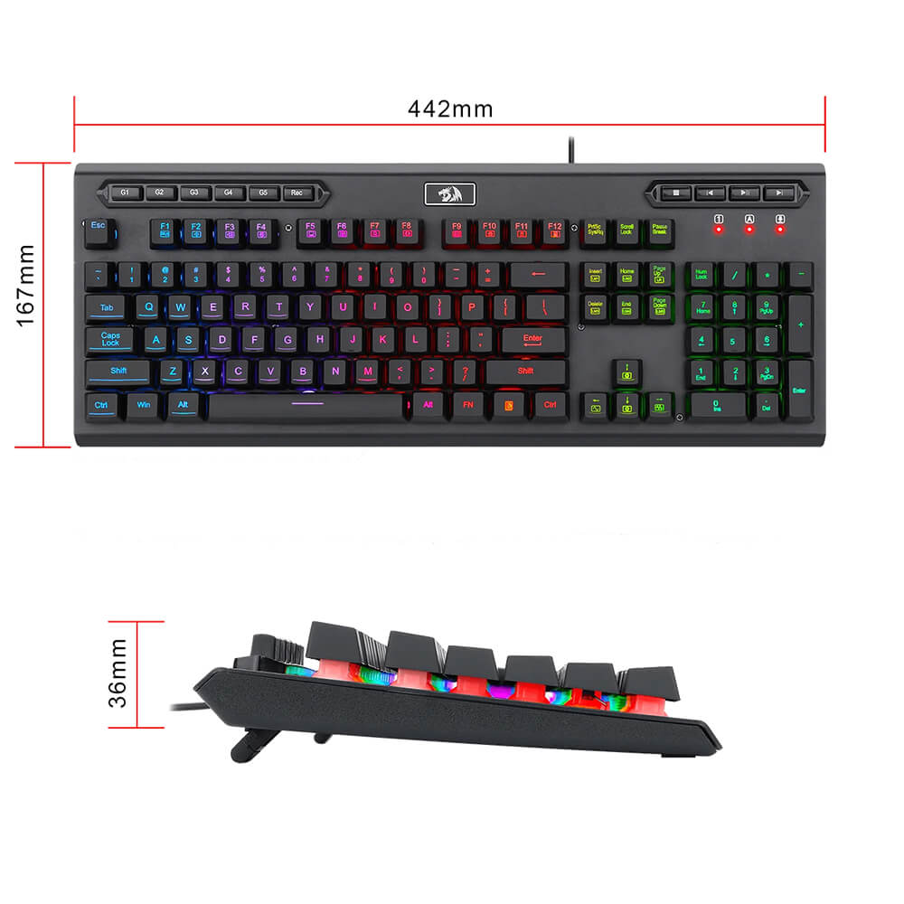 Redragon K513 ADITYA RGB Membrane Gaming Keyboard (Black)