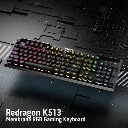 Redragon K513 ADITYA RGB Membrane Gaming Keyboard (Black)