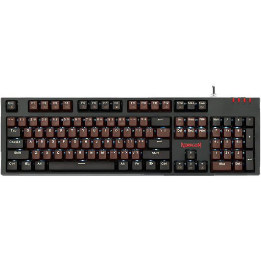 Redragon K592 AMSA Wired Mechanical Gaming Keyboard, Black Switches, White Backlit (Black Brown)