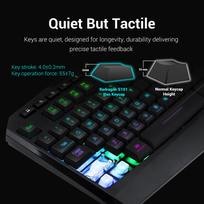 Redragon S101-3 RGB Gaming Keyboard and Mouse Combo