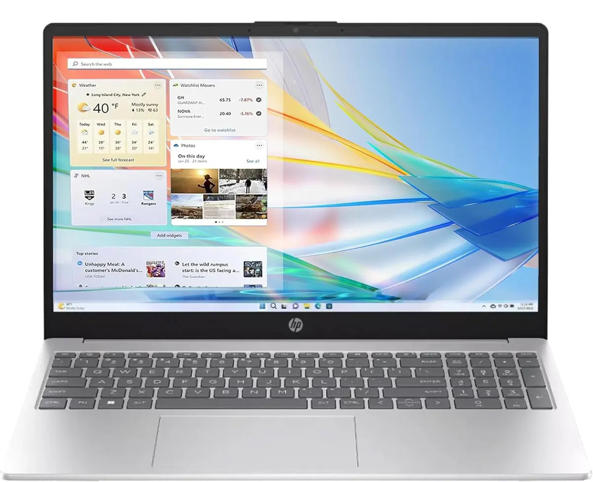 HP 15-FD0215DX Laptop 13th Gen Core i5-1334U, 16GB DDR4, 512GB SSD, Intel Iris Xe Graphics, 15.6" FHD Touchscreen, Windows 11 Home, Silver